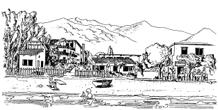 Skizze Strand Selianitika, Griechenland